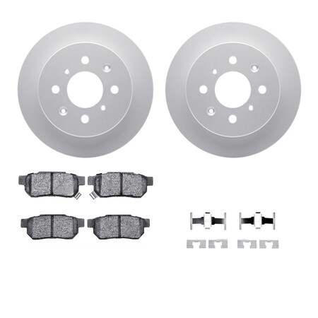 4312-59006, Geospec Rotors With 3000 Series Ceramic Brake Pads Includes Hardware,  Silver